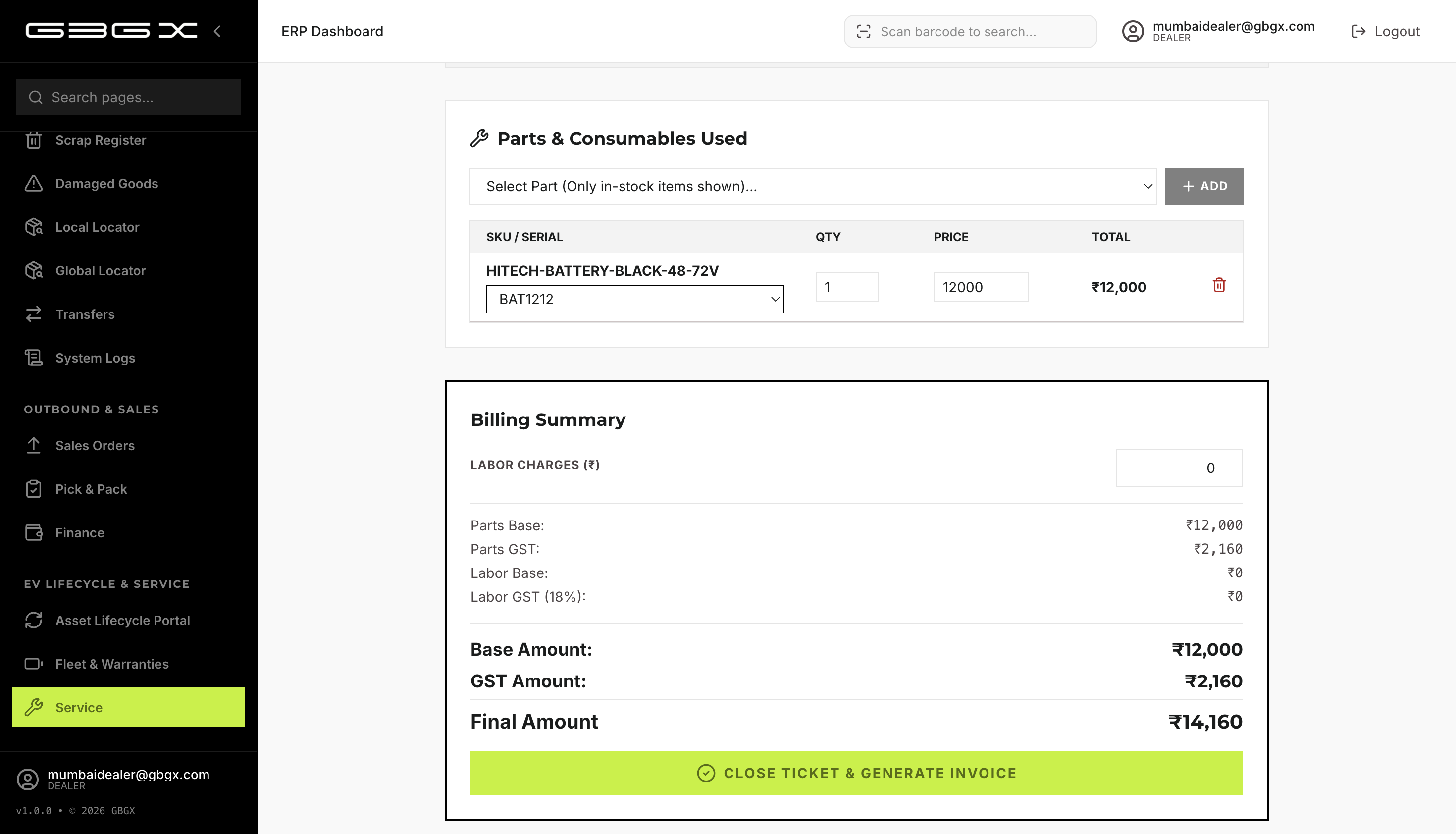 4.4-B — Execute Repair workbench